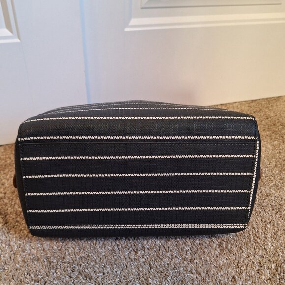 Fossil Rachel Satchel B/W Heart Stripe Vegan Leather & Canvas Crossbody Bag - Picture 6 of 10